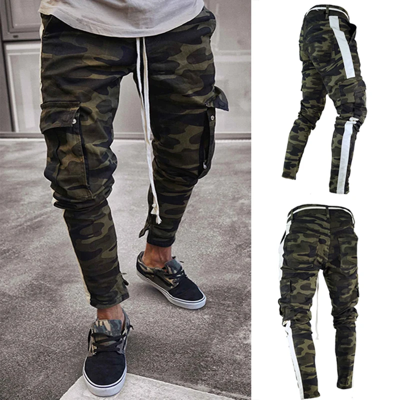 

Men's Casual green camouflage cargo pants men military joggers slim fit pants men pantalons harem pants sweatpants men pantalon