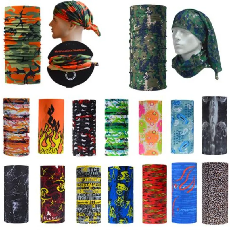 cheap Sports Masks Magic Headband Outdoor Neck Warmer Cycling Bike Bicycle Riding Face Mask Head Scarf Scarves Multifunctional Mask