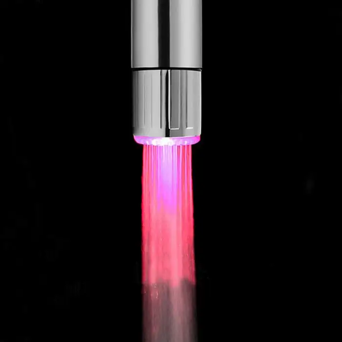 Кухня светодио дный светодиодный кран Носик воды аксессуары для кранов температура смесители сенсор головки крепления на кран RGB Glow