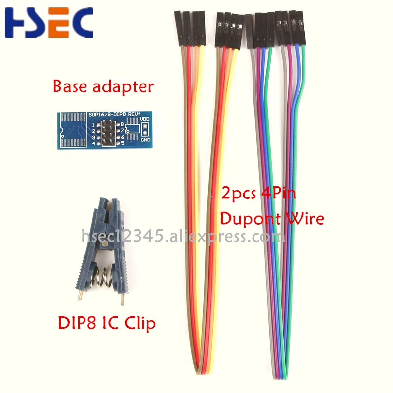 Высокое качество бесплатная доставка 1 шт. тестовый зажим DIP8 IC для BIOS 93/25/24