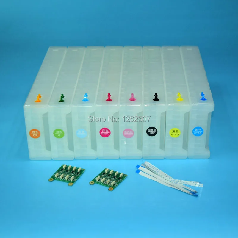 Ink Cartridge + Chip Decoder For Epson Stylus Pro Gs6000 Refillable Ink