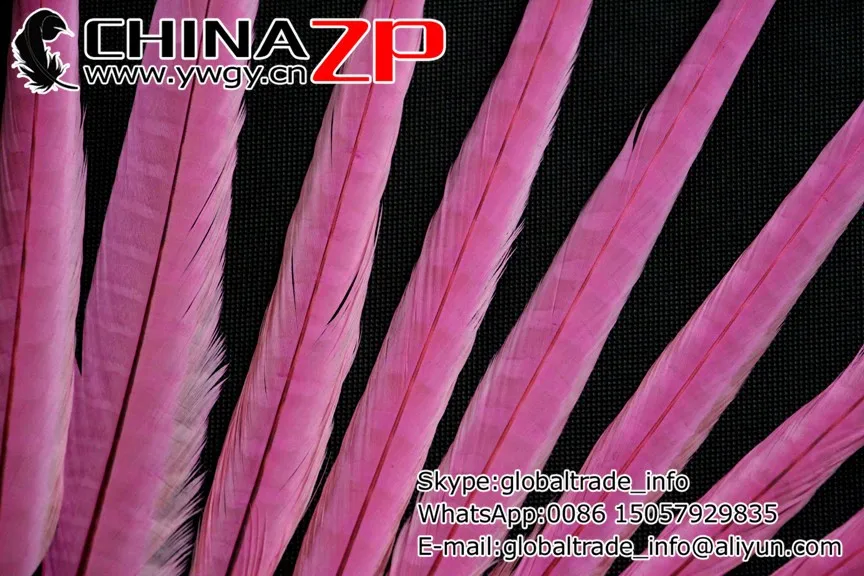 Производитель Золота китайский завод 100 шт/партия 20-22 дюймов(50-55 см) длина окрашенный розовый хвост фазана перо