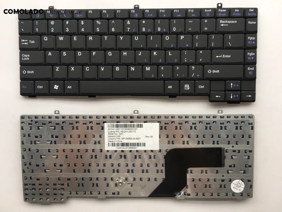 US English laptop keyboard for Gateway NA1 QA1 E475 E265 E-265M E-475M black keyboard US layout