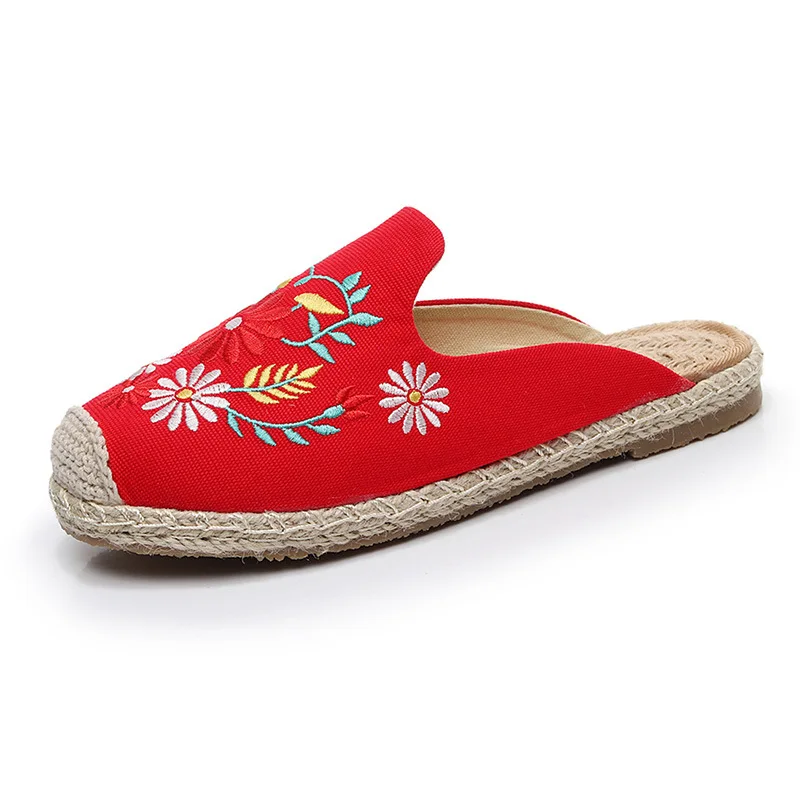 

Slides Women Designer Espadrilles Sandals Mules Cozy Home Slippers Flower Famous Brand Flip Flops Slip on Plus Size