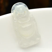 Кулон из натурального прозрачного камня белого Будды, чтобы сделать маленькое яйцо лапша мозаика Бирма грузовая ледовая станция Foyu кулон отправить сертификат