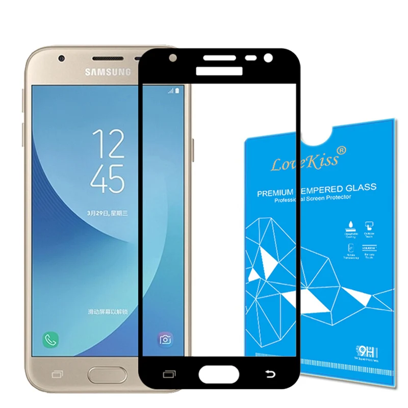 9H полное покрытие закаленное стекло для Samsung Galaxy J3 J330 J330F J330FN J330H Duos чехол для ЕС-версии защита экрана