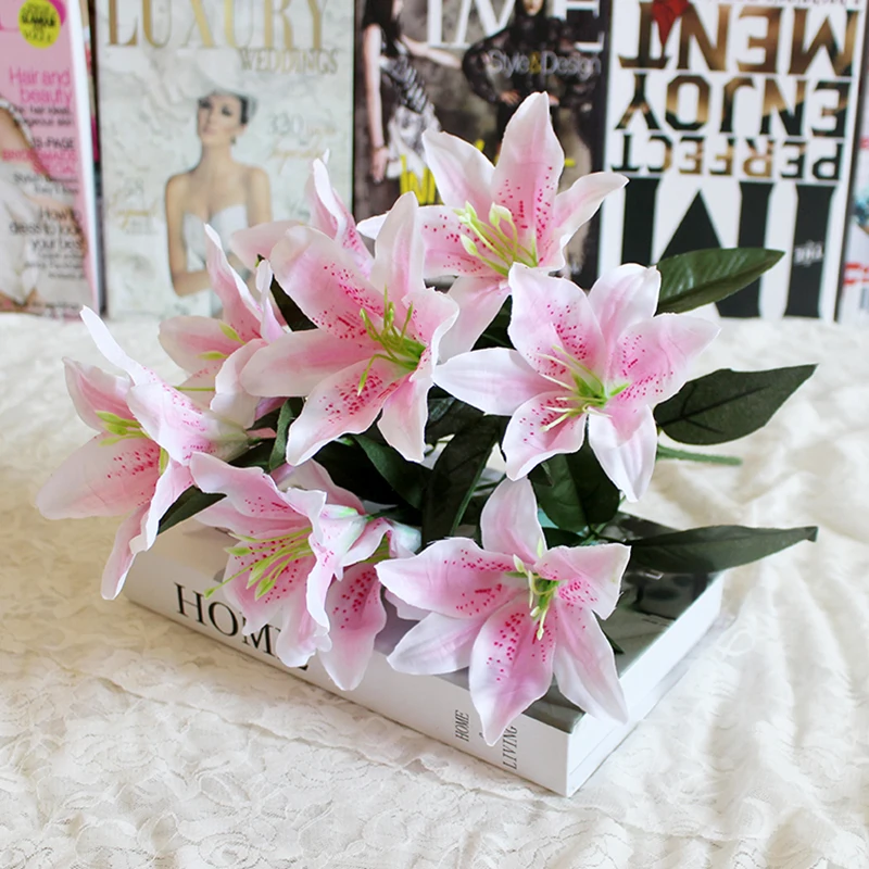 1 шт. искусственные разноцветные цветы 10 цветов|wreath decorations|lily flower bouquetflower bouquet |