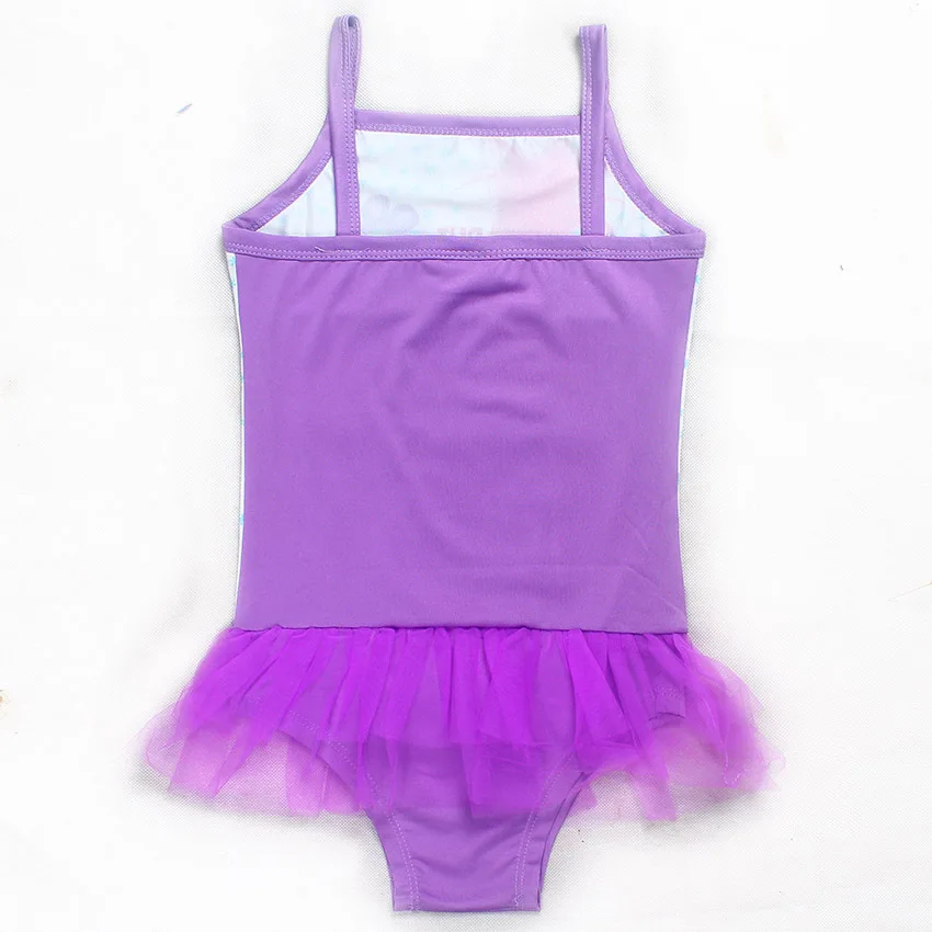 robe fille купальник для девочек Moana vaiana бикини цельная одежда для плавания с бантом детское платье с троллями купальные костюмы biquini