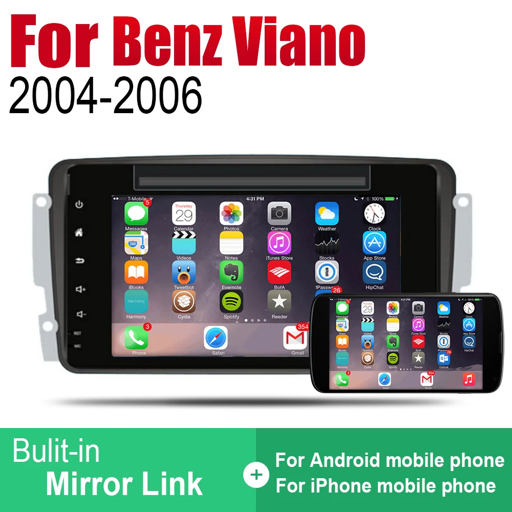 Clearance AutoRadio 2 Din Android Car DVD Player For Mercedes Benz Viano 2004~2006 NTG GPS Navigation BT Wifi Map Multimedia system Stereo 5