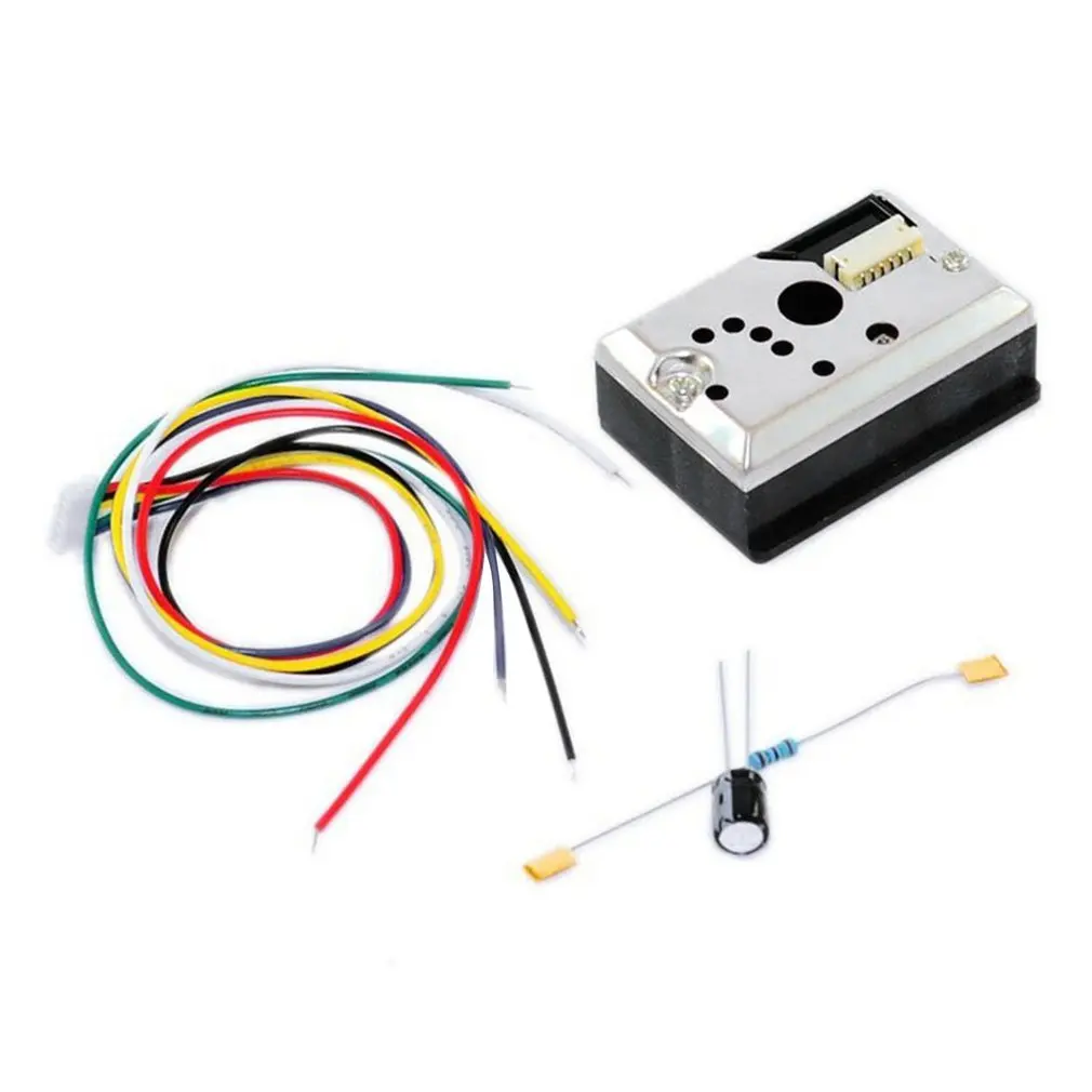 

Dust Sensor Module GP2Y1010AU0F Compact Size Dust Sensor Detecting PM2.5 for Arduino Resistor Capacitor for SHARP Hot Sale