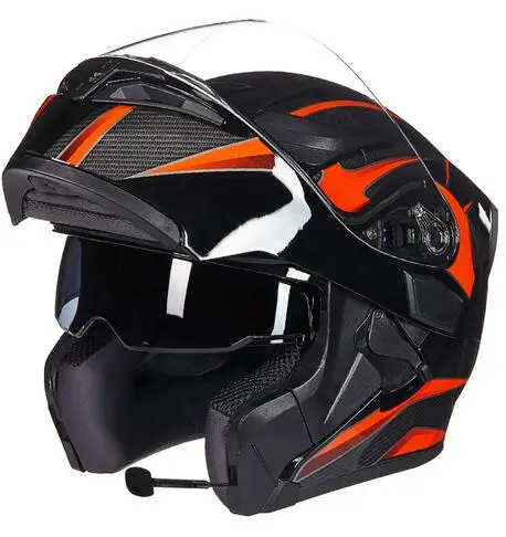 

Motorcycle Protective Gears Helmets ECE dot for waterproof bluetooth helmet casque moto Washed Inner Flip Up MOTO helmet