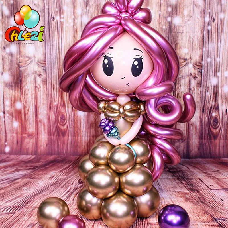 

Metallic Magic balloon Animal modeling Globos Birthday Helium latex ballons Flower dinosaur Creative toys baby shower supplies