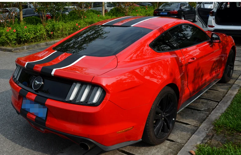 Подходит для Ford Mustang- модифицированный Карбон волокно специальная параллельная линия движение трек Lahua Наклейки Цвет Внешний ремень