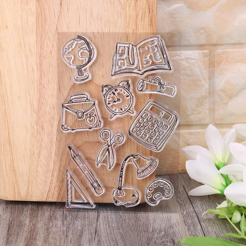 

Stationery Silicone Clear Stamp Transparent Seals DIY Scrapbooking Album Craft Invitation Card Decor