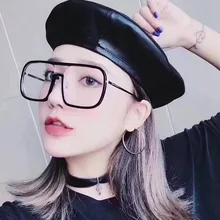 2018 Rushed Sale Solid Alloy Unisex Eyeglasses Glasses Fashion Square Sunglasses Myopia Big Box Star And Net Frame Flat
