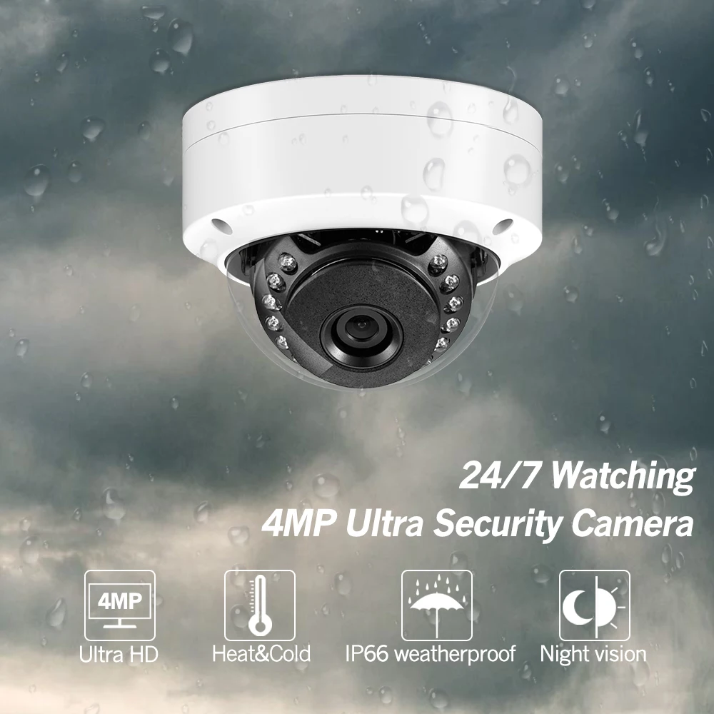 4CH CCTV системы 2 шт. ультра 4MP наружная камера видеонаблюдения с питание по сети еthernet с Hikvision 4 POE NVR DS-7604NI-K1/4 P DIY комплекты видеонаблюдения