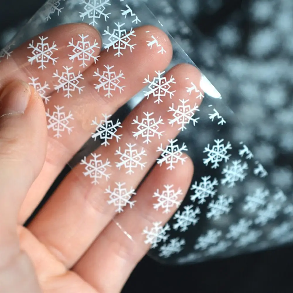 

Christmas Snowflake Nail Stickers Winter Nail Art Transfer Foil Sticker Paper Craft Nail Art Decoration Tools