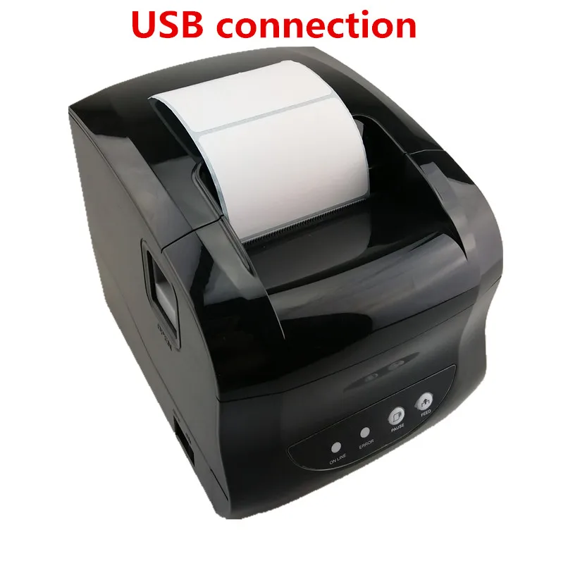 wholesale Thermal label printer Barcode QR code sticker receipt bill POS printer Support 20-80mm width USB Bluetooth printers