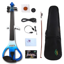 Yinfente 5 струн электрическая Тихая скрипка 4/4 ручной работы сладкий тон Бесплатный чехол+ бант+ канифоль+ кабель# EV3