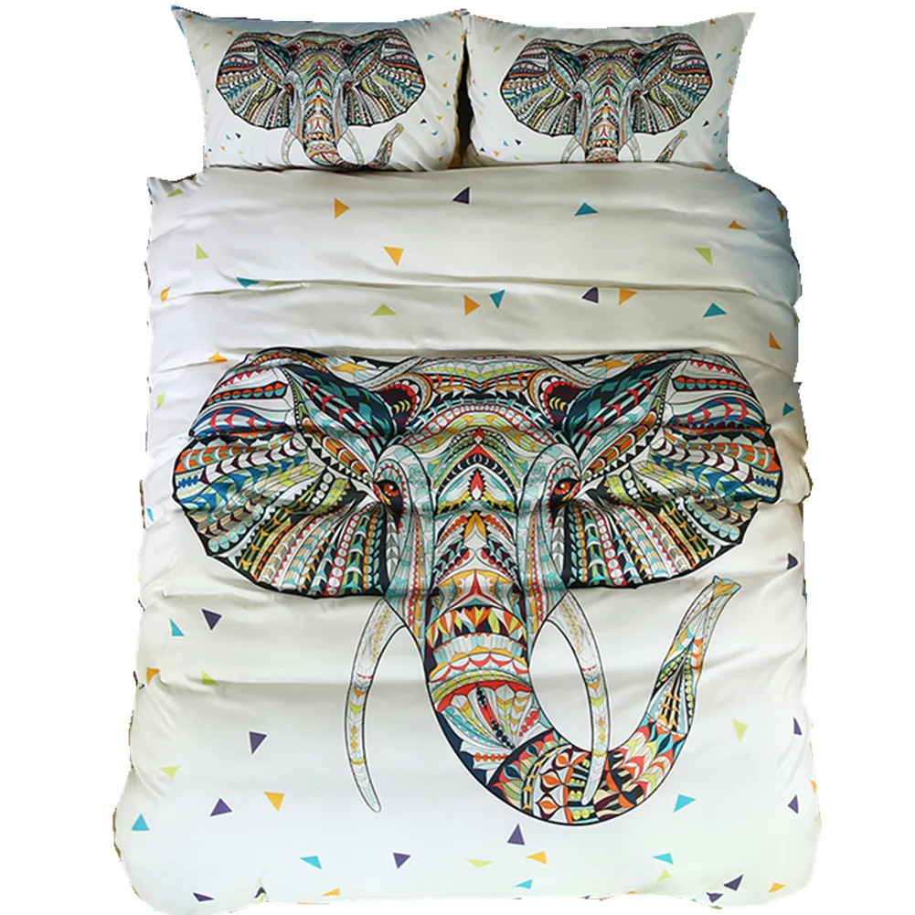 India Elephant Duvet Cover 3d Bohemian Kids Cartoon Comforter