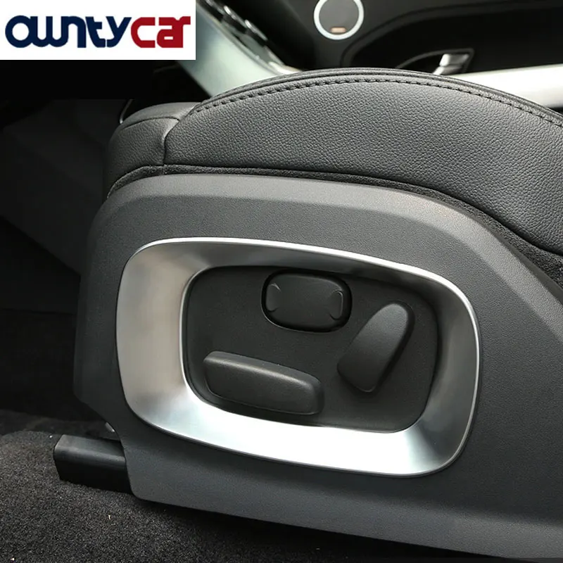 

Для Landrover Range Rover Evoque 2012-2015 автомобильный Стайлинг ABS Матовый хромированный автомобильный чехол для сиденья боковая Рамка комплект аксессуаров из 2 шт.