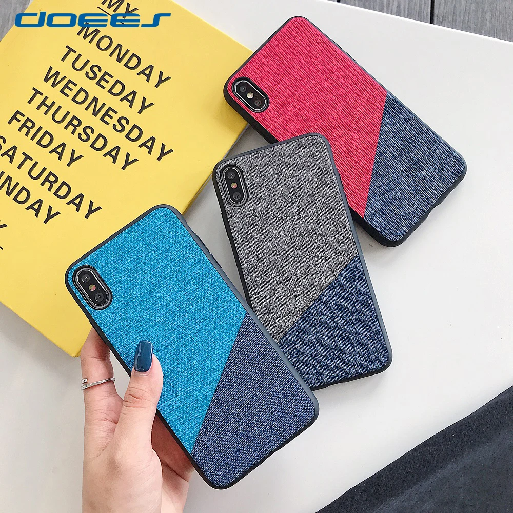 

For Xiaomi Mi 8 Lite 9 F1 Cloth Phone Case Cover For Redmi Note 7 K20 Pro Silicone Edge Fabric Protective Case On For Xiaomi
