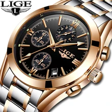 LIGE Watch Men Sport Quartz Fashion All Steel Clock Mens Watches Top Brand Luxury Waterproof Business Watch Relogio Masculino LIGE Watch Men Sport Quartz Fashion All Steel Clock Mens Watches Top Brand Luxury Waterproof Business Watch Relogio Masculino