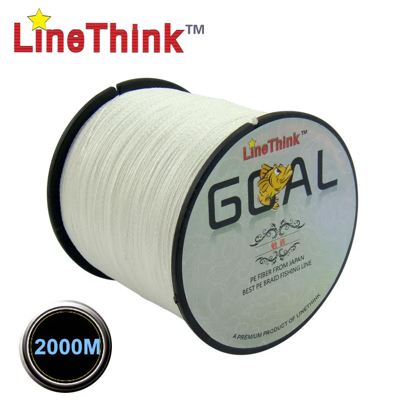 2000 متر هدف linethink العلامة التجارية أفضل نوعية multifilament 100% pe مضفر الصيد خط الصيد جديلة الشحن مجانا
