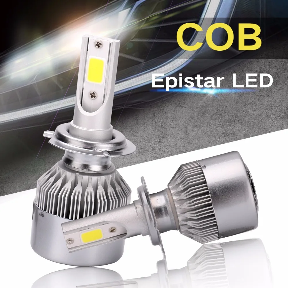 

PUSHIDUN Car LED H4 Headlight H1 LED H11 9005/HB3 9006/HB4 H1 72W 7200LM /Set Auto Bulb Headlamp 6000K Light