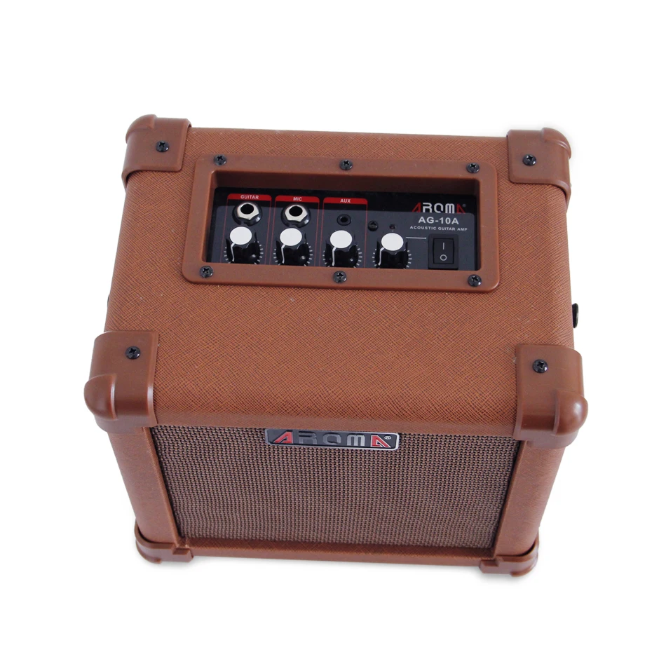 Aroma AG 10A akustik gitar AMP ses amplifikat r hoparl r kutusu l er ses kablosu el kay ve omuz ask s