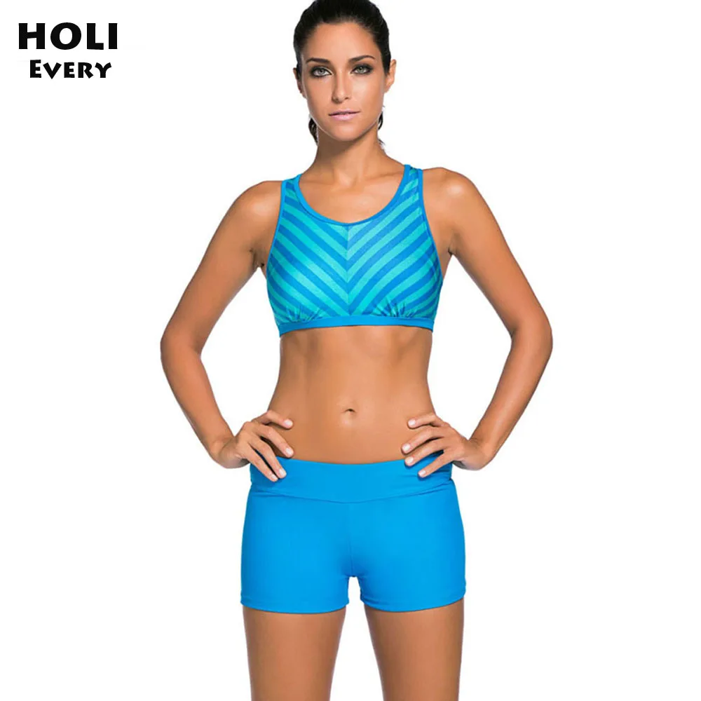 Women Swimwear Bikini Shorts Two piece Female Split Swimsuit Bikinis