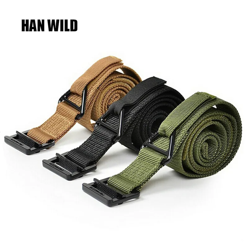 

Men Canvas Belts Military Tactical Gear Black Army Security Equipment Cinturon Western Strap Men's Work Hunting Camping Belts