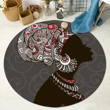 Силуэт черный женский круглый коврик и ковры для детей Детская домашняя гостиная Хрустальный бархат большая подушка для спальни коврики для ванной