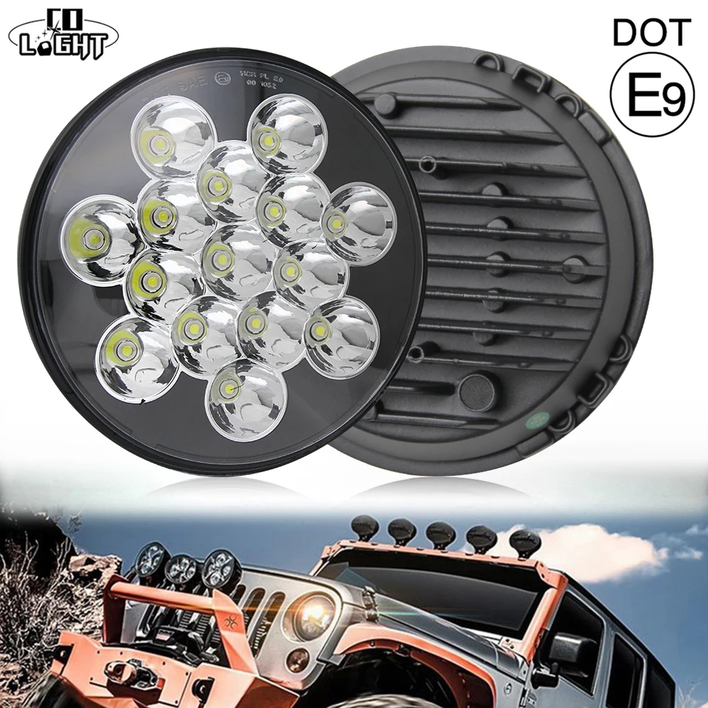 

2 Piece Headlight 7 Inch 45W 30W High Low H4 Far Near Headlights for Uaz 4X4 Lada Toyota Nissan Jeep Volga Off Road