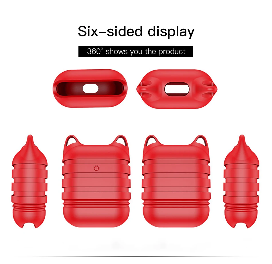 !ACCEZZ Bluetooth Wireless Earphone Case For Apple AirPods Cover Portable Protection Headset Case Accessories Box With Keychain (9)