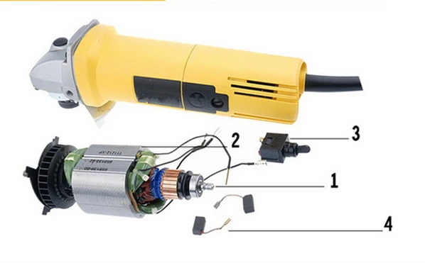 Аксессуары для инструментов ротор статор Угольная щетка переключатель для DEWALT DW803 DW810 угловая шлифовальная машина электрическая мельница