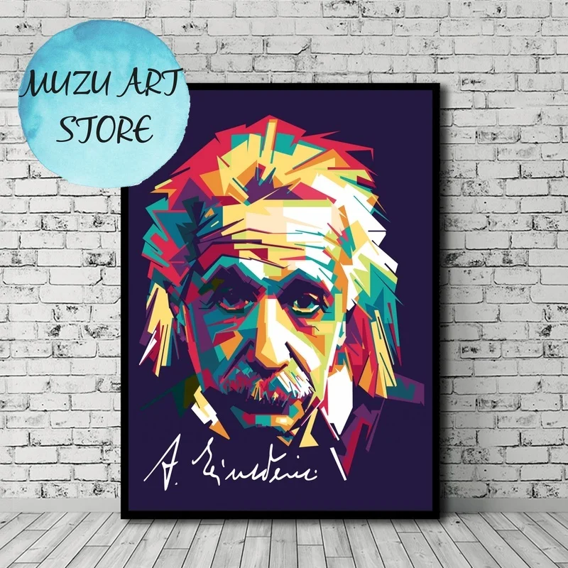 

Albert Einstein Poster Canvas Print Home Decor No Frame Dropshipping