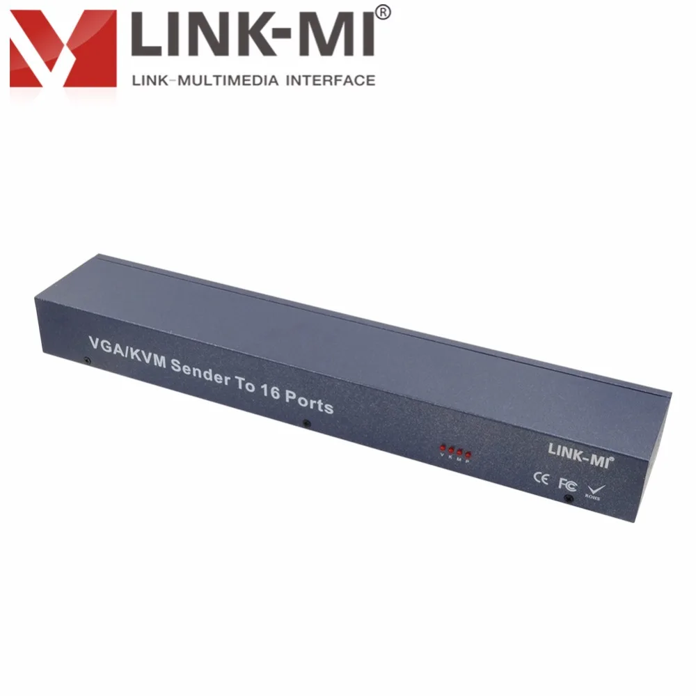 Разветвитель для видеоаудио и видеопередатчика LINK MI 116T 100 VGA разветвитель 1x16