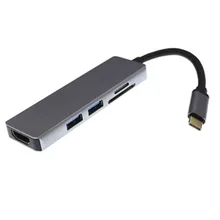 3 концентратор Usbc док-станция Usb type C к Hdmi Usb 3,0 кабель Tf Sd карта 5 в 1 адаптер разветвитель для Macbook Pro Dell Xps 13