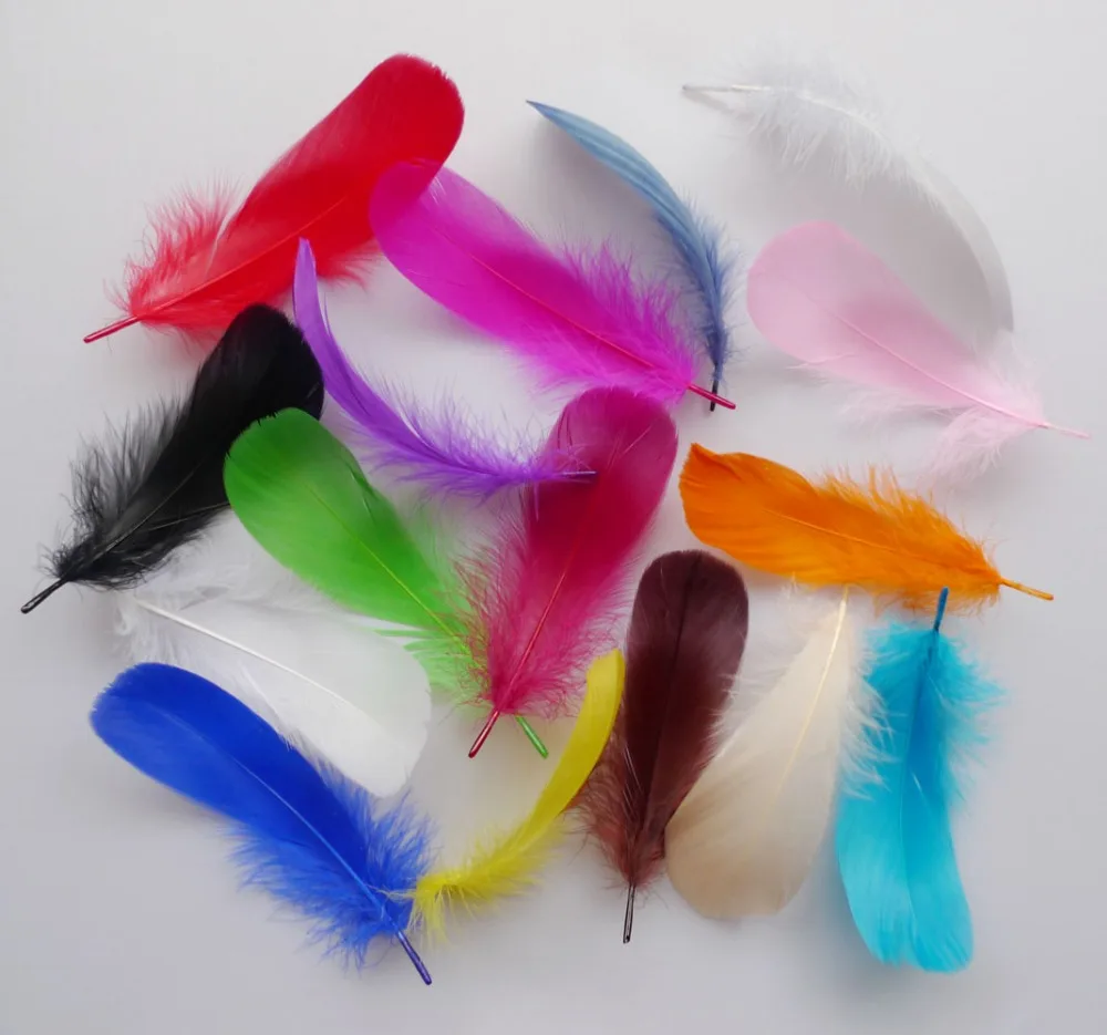 

25/50/100 pcs 16Colors 12-20 cm Goose feathers Dress Skirt Party Clothing Decoration DIY Craft Making