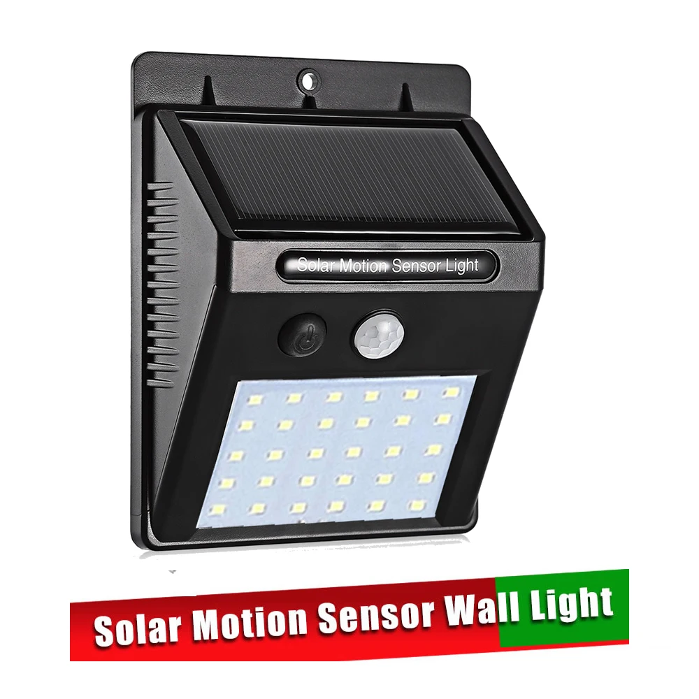 

30 LEDs & 28 LEDs Solar PIR Motion Sensor LED light Solar Rechargeable Lamp Waterproof Wall light for Garden Yard street wall sp