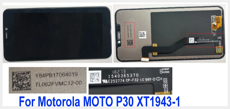 

100% GOOD Working LCD Display Touch Screen Digitizer Assembly Sensor For Motorola MOTO P30 XT1943-1 6.2" Phone Panel Replacement