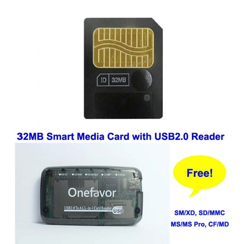 

Hot Selling 32MB Smartmedia SM Memory Card Smart Media Card 32M+ SM Memory Card Reader