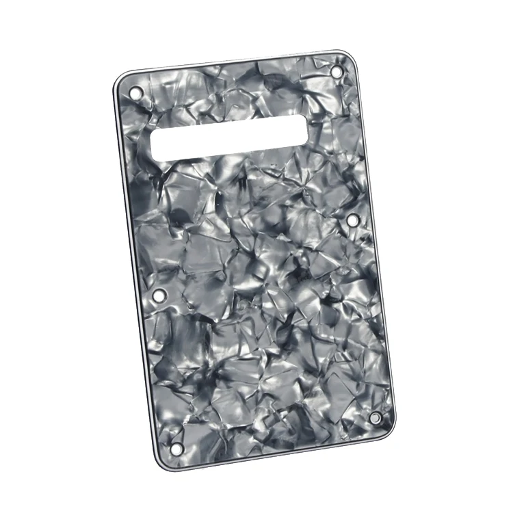 

Free shipping! 4Ply 8 screw hole Grey/White/Cream Pearl color Guitar Tremolo Cover Back Plate for ST Style Guitar replacement