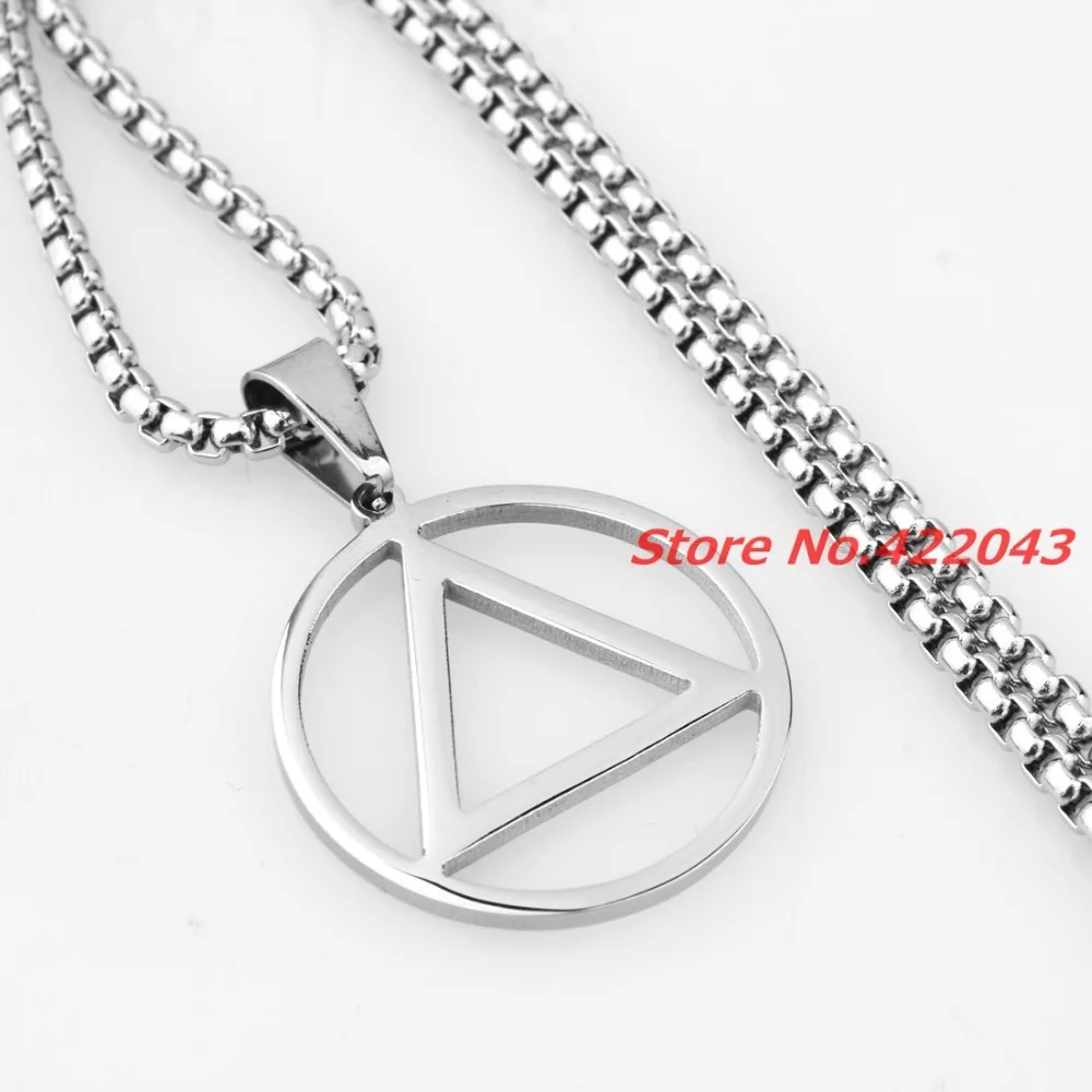 

New Popular Vintage Eminem Necklace The Star MC Men's Women's Simple Hip-Hop Triangle Stainless Steel Pendant Necklace Wholesale