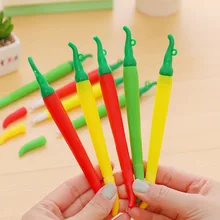 3 шт./лот Новинка Канцелярские принадлежности чили перец стиль унисекс Ручка гель черные чернила для ручки 0,38 мм canetas Escolar Школа Офис
