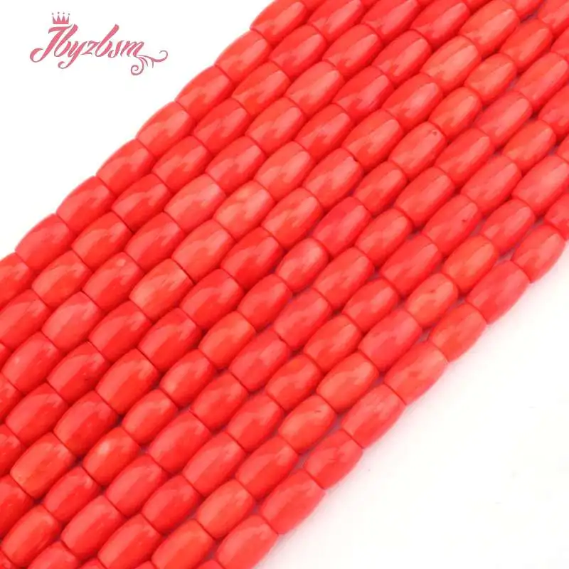 8x10 7x10mm Smooth Column Orange Coral Beads Natural Stone For DIY Necklace Bracelets Jewelry Making 15&quot Free Shipping | Украшения и