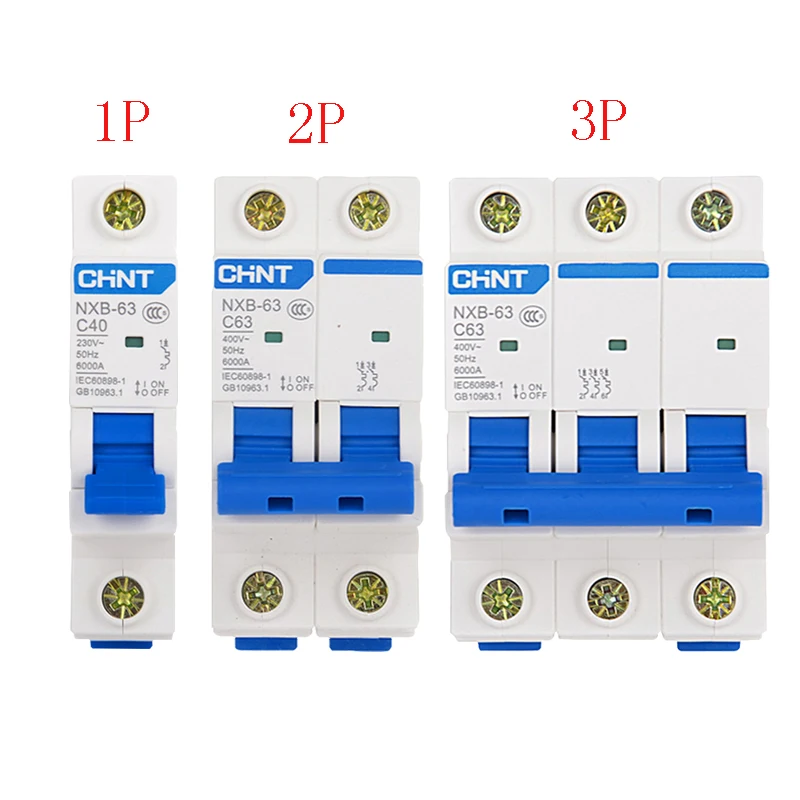 2 шт. NXB 63 1P AC 230V 1A 125A воздушный переключатель подходит для низковольтных
