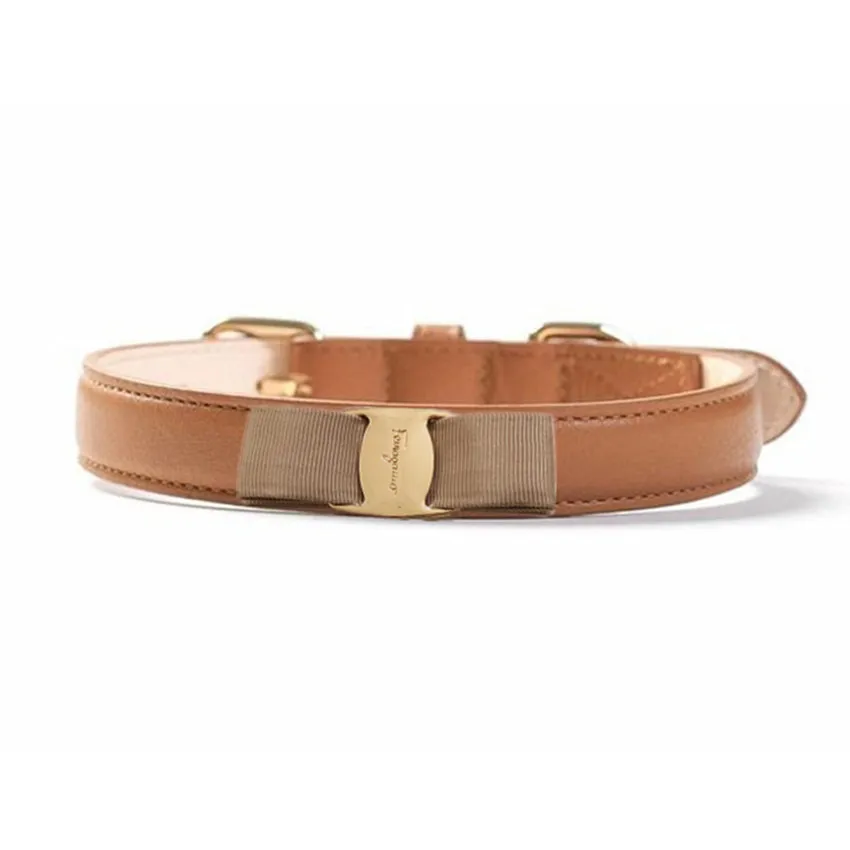 

Luxury Designer Pet Collar And Leash Set Dog Cat Traction Belt Cowhide Leather Necklace Chihuahua Puppy Walking Leads With Bow