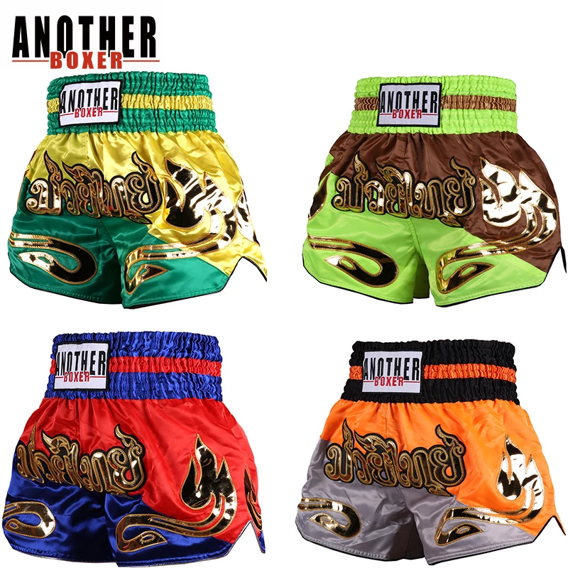 Anotherboxer Children Adult Muay Thai Boxing Shorts MMA Fight Training Grappling